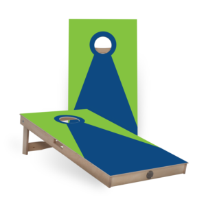 Cornhole Boards - grün blaue Pyramide