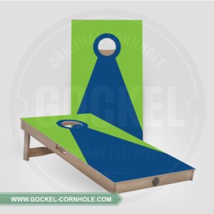 Cornhole Boards - grün blaue Pyramide