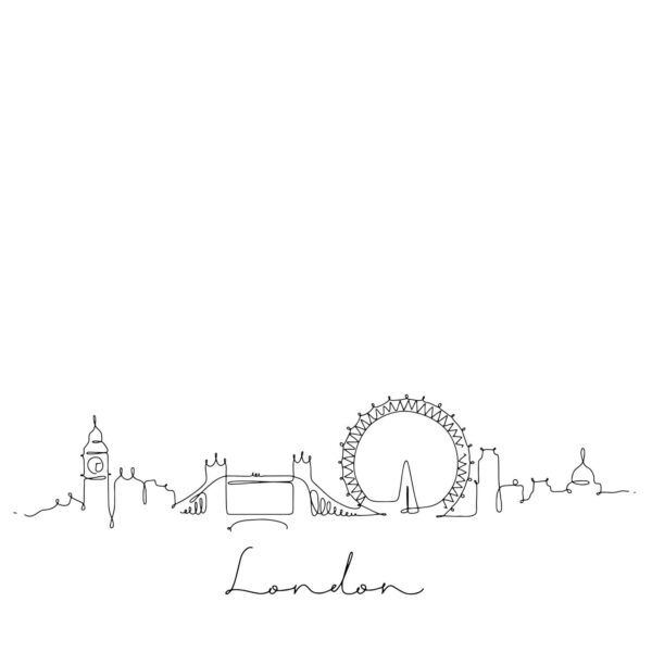 Cornhole sticker - skyline London