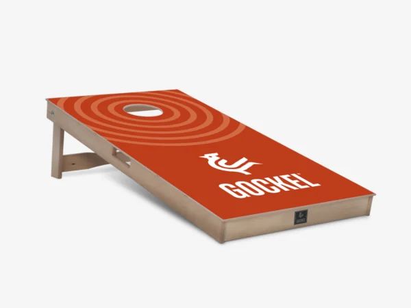 Cornhole Board orange Kreise