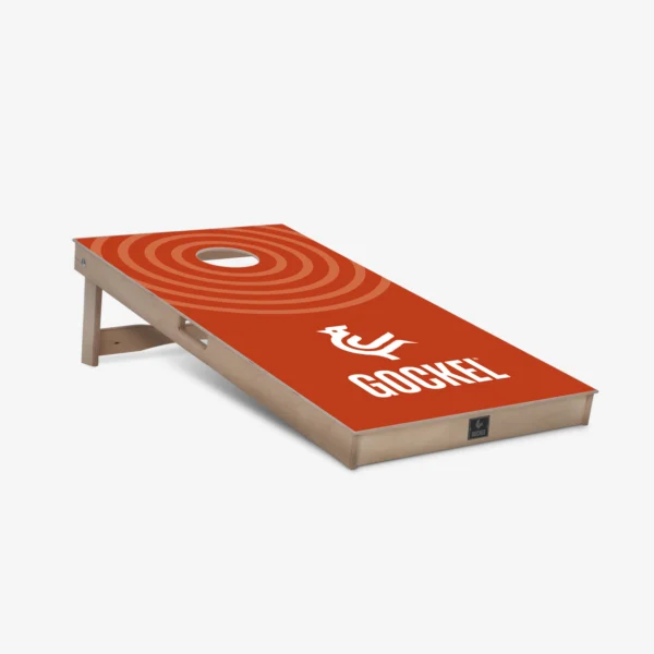 Cornhole Board orange Kreise