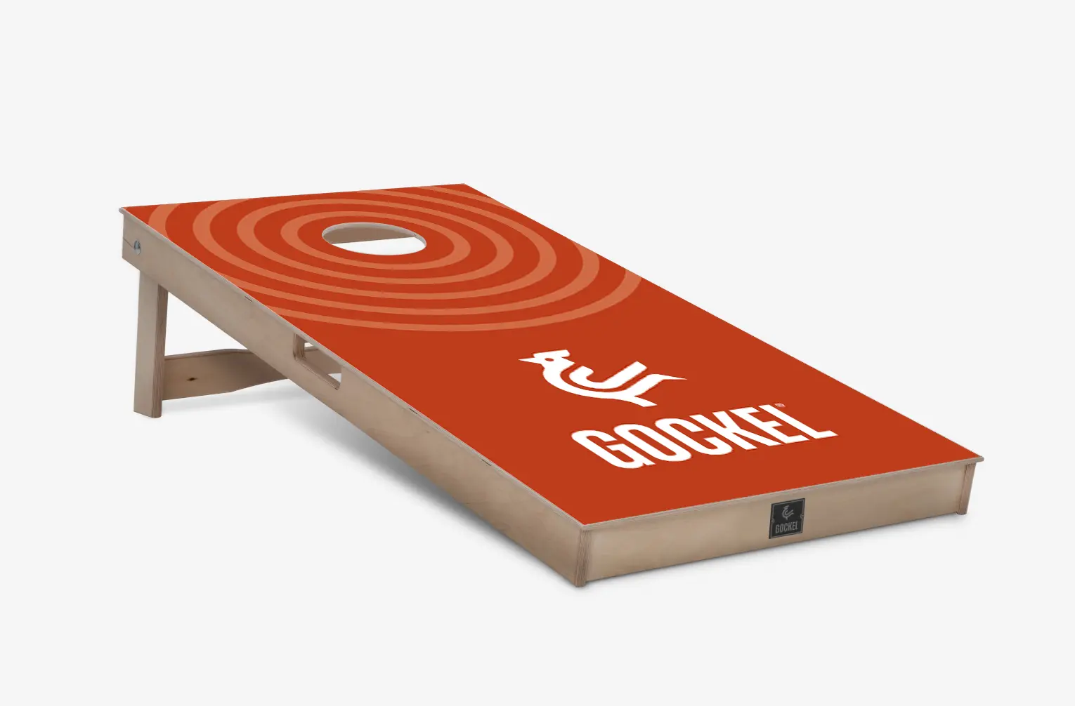 Cornhole Board orange Kreise