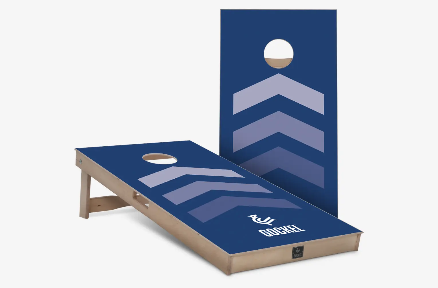Cornhole Boards blaue Pfeile