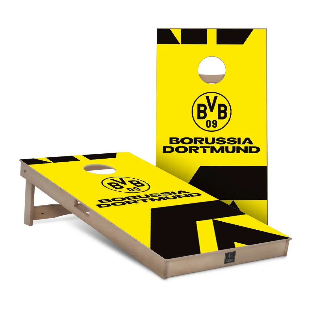 BVB - custom cornhole game set with company logo, ideal as a personalised business gift.