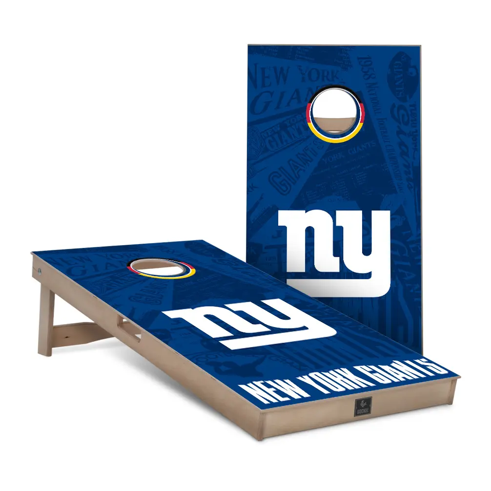 New York Giants - cornhole. Custom cornhole game set with company logo, ideal as a personalised business gift.